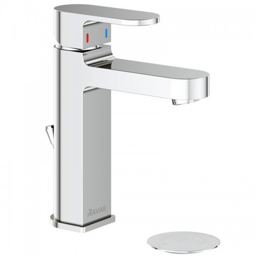 Змішувач Ravak Chrome CR 013.00 з донним клапаном для умивальника X070190