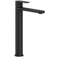 Смеситель для умывальника высокий Ravak Chrome CR II 015.21BL BeCool 300 мм чёрный X070461