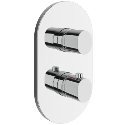 Смеситель скрытого монтажа термостатический Ravak Chrome CR II 063.00CR.O2.RB071 двухрежимный для R-box Multi X070455