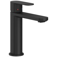 Смеситель для умывальника Ravak Chrome CR II 014.20BL 175 мм чёрный X070458
