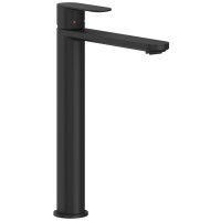 Смеситель для умывальника высокий Ravak Chrome CR II 015.20BL 300 мм чёрный X070459