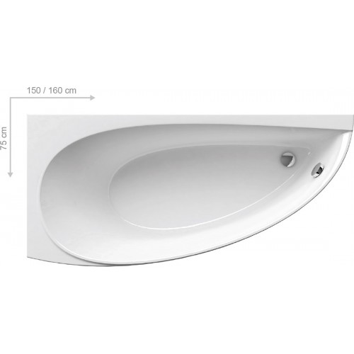 Ванна акриловая Ravak Avocado 150x75 L (CT01000000)