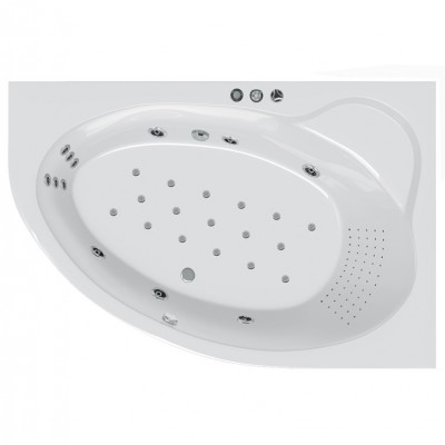 Гидромассажная ванна Ravak Asymmetric II 170х110 R Duo Ultra Plus, хром