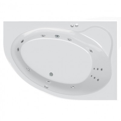 Гидромассажная ванна Ravak Asymmetric II 150х100 R Power Base, хром