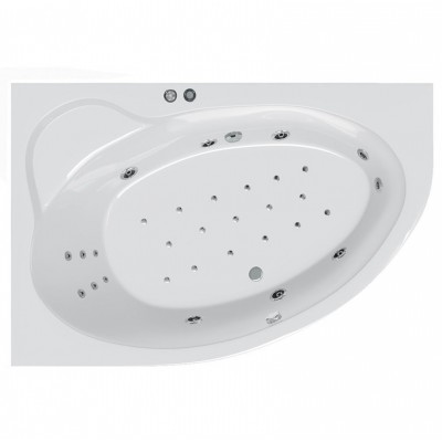 Гидромассажная ванна Ravak Asymmetric II 150х100 L Power Ultra, хром