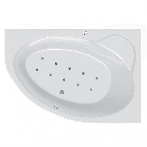 Гидромассажная ванна Ravak Asymmetric II 150х100 R Relax Base, хром