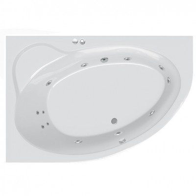 Гідромасажна ванна Ravak Asymmetric II 170х110 L Relax Pro, хром