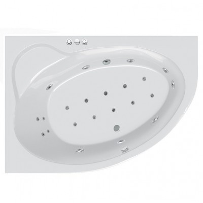 Гидромассажная ванна Ravak Asymmetric II 150х100 L Relax Ultra, хром