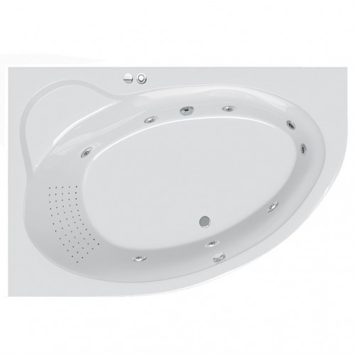 Гідромасажна ванна Ravak Asymmetric II 150х100 L Thai Spa Base, хром