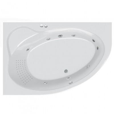 Гідромасажна ванна Ravak Asymmetric II 170х110 L Thai Spa Base, хром