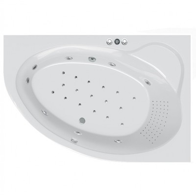 Гідромасажна ванна Ravak Asymmetric II 160х105 R Thai Spa Pro, хром