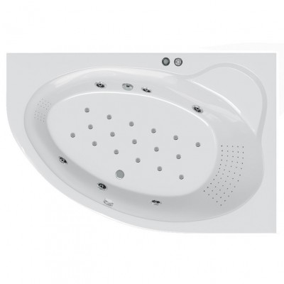Гідромасажна ванна Ravak Asymmetric II 160х105 R Thai Spa Ultra, хром