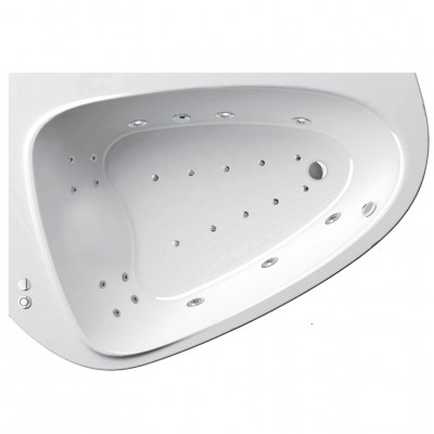 Гідромасажна ванна Ravak LoveStory II 196x139 L Beauty Base, хром