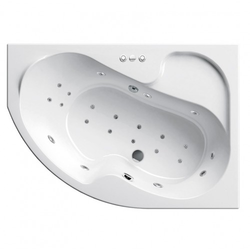 Гидромассажная ванна Ravak Rosa I 140х105 R Relax Ultra, хром