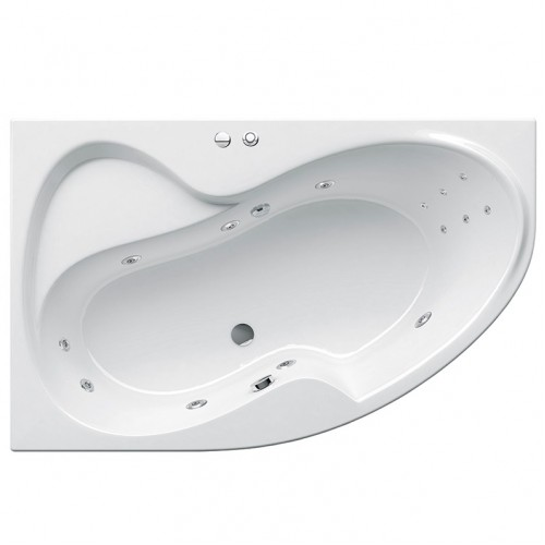 Гідромасажна ванна Ravak Rosa II 160х105 L Power Base, хром Гідромасажна ванна Ravak Rosa II 160х105 L Power Base, хром
