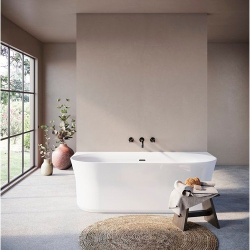 Ванна акриловая Ravak Ypsilon Wall 178x86, отдельностоящая, крышка перелива и слива: черный (XC00100035)