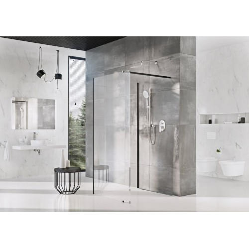 Душевой уголок Ravak Walk In Corner-120/90 v.200, чёрный, Transparent, GW1CG7300Z1