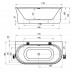 Ванна акриловая Ravak Ypsilon Wall 178x86, отдельностоящая, крышка перелива и слива: черный (XC00100035)