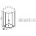 Душевой уголок Ravak Blix Slim BLSCP4-90, чёрный Transparent X3BM70300Z1