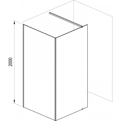 Душевой уголок Ravak Walk In Corner-120/90 v.200, чёрный, Transparent, GW1CG7300Z1