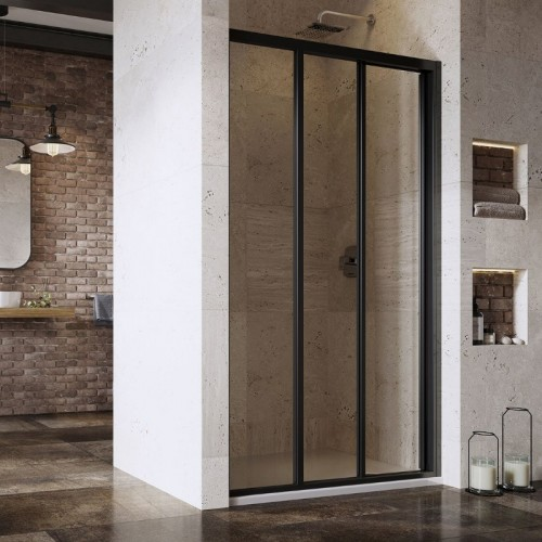 Душевая дверь Ravak Supernova ASDP3 110*198, чёрная, Pearl 00VD03R211