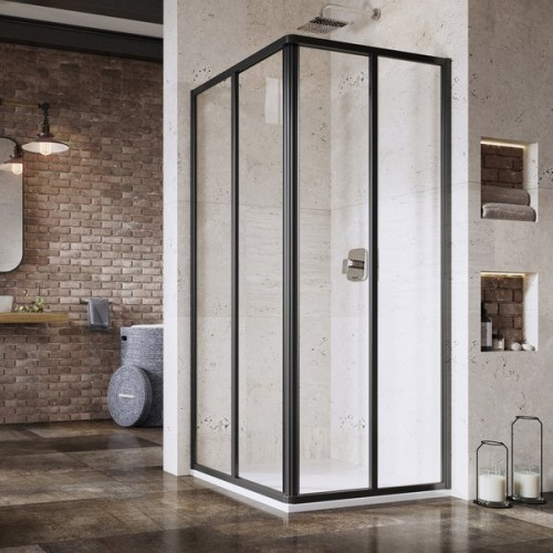 Элемент душевой кабины Ravak Supernova SRV2-S 75*195, чёрный, Transparent 14V303O2Z1