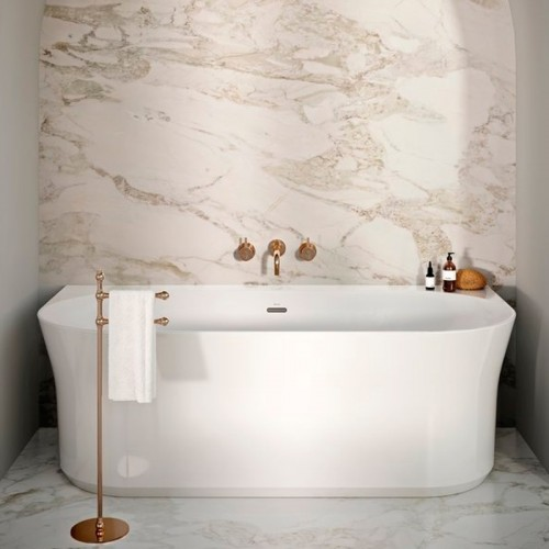 Ванна акриловая Ravak Ypsilon Wall 178x86, отдельностоящая, крышка перелива и слива: черный (XC00100035)