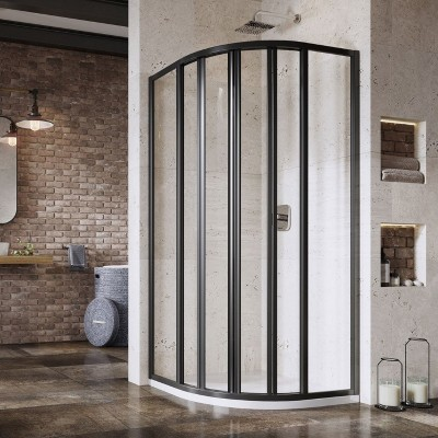 Душевой уголок Ravak Supernova SKKP6 80*195, чёрный, Transparent (3204O302Z1)