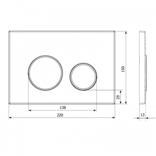 Кнопка смыва Ravak Circle хром GPX2240110