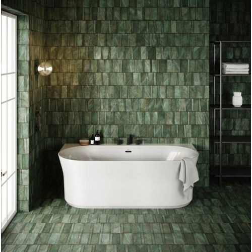 Ванна акриловая Ravak Ypsilon Wall 178x86, отдельностоящая, крышка перелива и слива: черный (XC00100035)