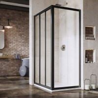 Нерухома стінка (частина кабіни) Ravak Supernova APSS 75*198, чорна, Transparent 940303R2Z1