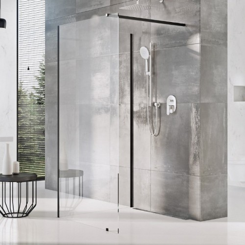 Душевой уголок Ravak Walk In Corner-120/90 v.200, чёрный, Transparent, GW1CG7300Z1