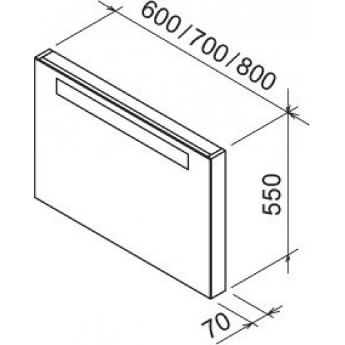 Зеркало Ravak Classic 800 с подсветкой, капучино X000000955