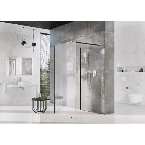 Душевой уголок Ravak Walk In Corner-120/90 v.200, чёрный, Transparent, GW1CG7300Z1