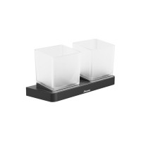 Двойной стакан для зубных щёток Ravak 10° black TD 220.20 (X07P558)