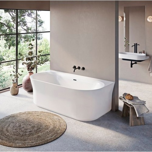 Ванна акриловая Ravak Ypsilon Wall 178x86, отдельностоящая, крышка перелива и слива: черный (XC00100035)