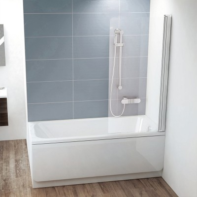 Шторка для ванны Ravak CVS1-80 R, белый, Transp.7QR40100Z1