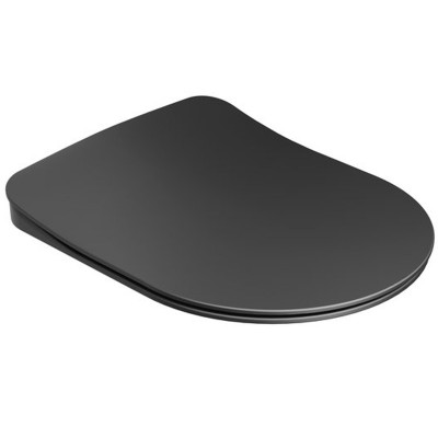 Сиденье для унитаза Ravak Uni Chrome Flat чёрное soft close X01795
