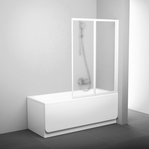 Шторка для ванни Ravak VS2 105, біла, Transp.(796M0100Z1)