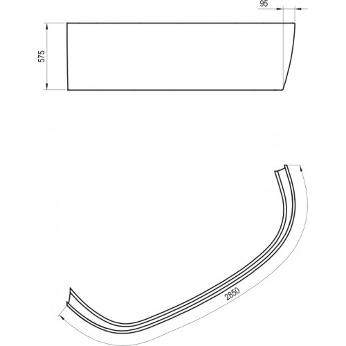 Панель для ванны Ravak LoveStory II, R фронтальная (CZ76100A00)