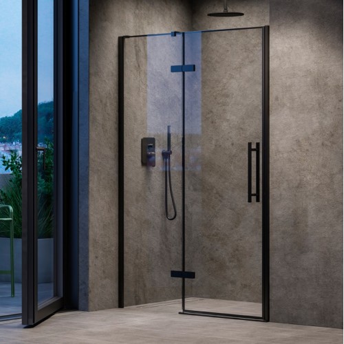 Душові двері Ravak Cool COSD2-120, чорні Transparent X0VVGC300Z1
