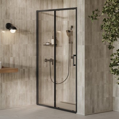 Душові двері Ravak X-Point Slim XPSDP2-100 чорний Transparent X08VA030FZ1
