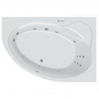 Гідромасажна ванна Ravak Asymmetric II 160х105 R Power Base, хром