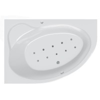 Гидромассажная ванна Ravak Asymmetric II 150х100 L Relax Base, хром