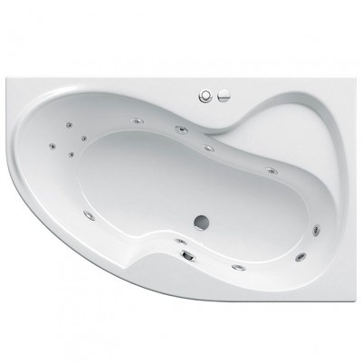 Гидромассажная ванна Ravak Rosa II 160х105 R Relax Pro, хром