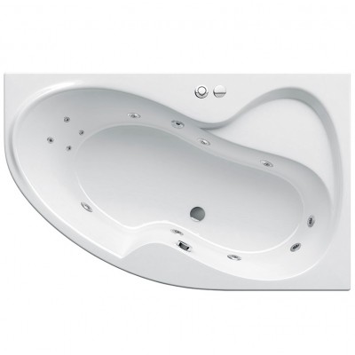 Гидромассажная ванна Ravak Rosa II 170х105 R Relax Pro, хром