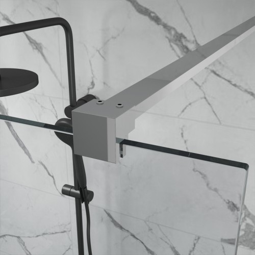 Душова стінка Domospa by Ravak Walk In DS -100 полірований алюміній Transparent 8мм RKUC500015