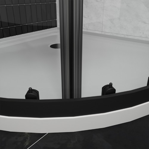 Душова кабіна Domospa by Ravak Slide SLCP4-90 R 550 чорний Transparent RKUC500027