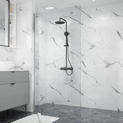 Душова стінка Domospa by Ravak Walk In DS -100 полірований алюміній Transparent 8мм RKUC500015