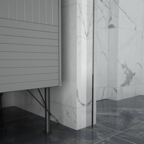 Душова стінка Domospa by Ravak Walk In DS -100 полірований алюміній Transparent 8мм RKUC500015